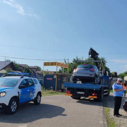 Controle la târgul auto din Șerbănești, în Bacau