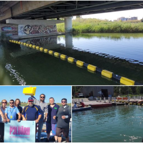 instalarea primei bariere pentru deșeuri plutitoare în județul Bacău