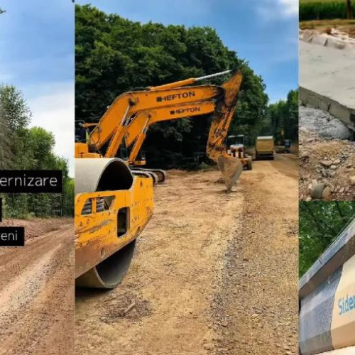 Modernizarea drumului județean 241A avansează în nord-estul județului Bacau