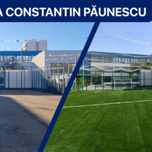 Terenuri de sport reabilitate în școlile din Sectorul 6