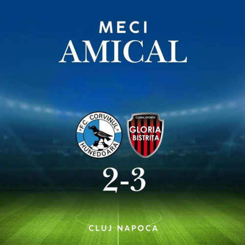Gloria a câștigat un meci amical cu 3-2 împotriva unei echipe din Liga 2