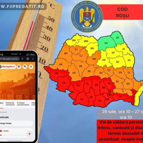 aduva de caniculă în Dâmbovița: avertizare maximă emisă de ANM