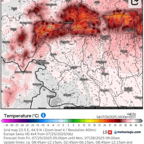 Vreme extrem de caldă și caniculă în județul Gorj, cu temperaturi de până la 42°C