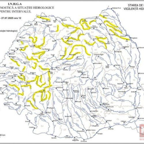 riscul de inundatii pe raul Jijia si afluentii sai ramane, potrivit serviciilor hidrologice, iar autoritatile au emis un avertisment de cod galben, valabil de astazi, de la ora 17:00, pana maine, la ora 12:00.