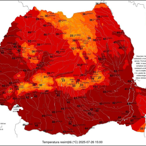 Vârf de caniculă în întreaga țară, inclusiv în Dâmbovița