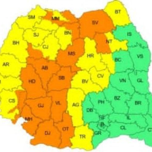Avertizare de cod portocaliu de instabilitate atmosferică în Oltenia