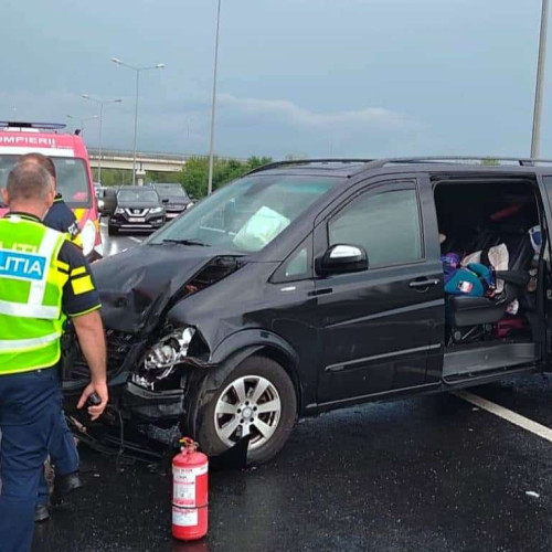 accident pe autostrada A1 în zona Simeria, doi copii răniți