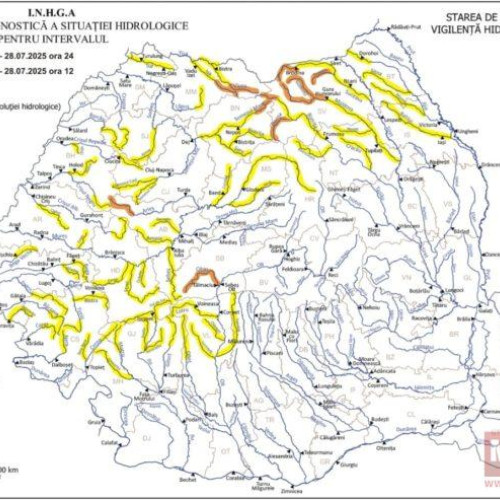 Riscul de inundații pe râul Jijia și afluenții săi, prelungit până mâine