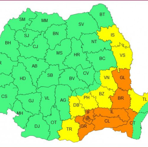 Galatiul, afectat de a treia zi consecutivă de cod portocaliu de caniculă