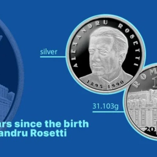 BNR lansează o monedă de argint dedicată lui Alexandru Rosetti