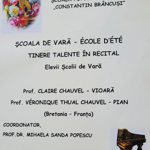 Scoala de Vara „Muzica fara granite” la Târgu Jiu: un proiect educațional pentru tinerii muzicieni
