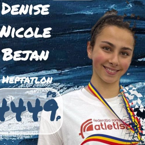 Atleta arădeană Denise Nicole Bejan câștigă medalie de argint la Campionatul Balcanic de Atletism U18