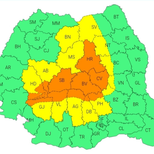 Gorjul și alte regiuni din țară, sub avertizare de vreme extremă