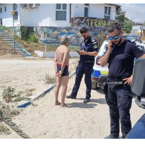 Altă plajă din Eforie: turist agresiv, amendat și imobilizat de poliție