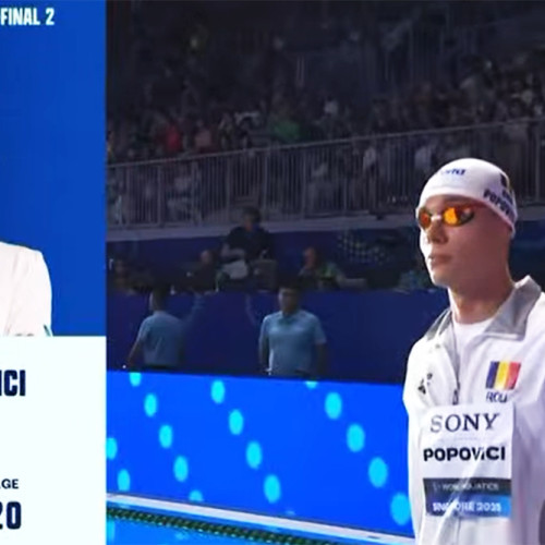 David Popovici, calificat în finala Campionatelor Mondiale de înot