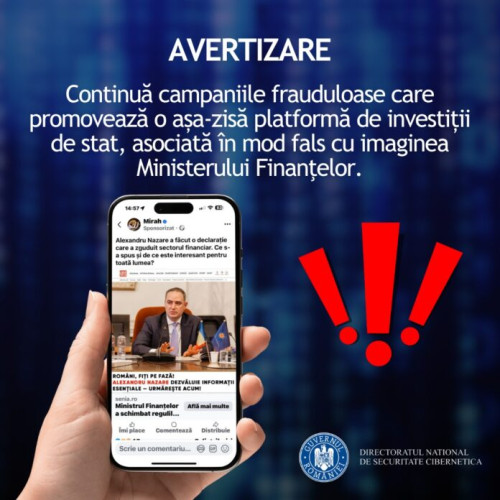 Avertisment privind promisiunile false de randamente mari în investiții