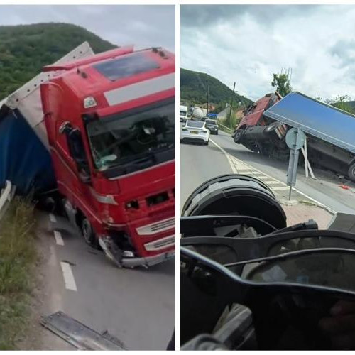 Accident rutier pe DN1-E60 în Cluj, trafic dificil