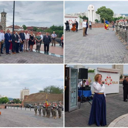 Ceremonie militară și religioasă de Ziua Imnului Național, la Alba Iulia
