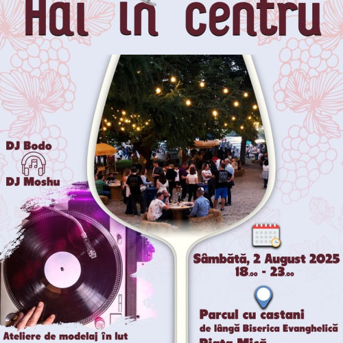eveniment in centrul orasului cu muzică, mâncare și activități pentru copii
