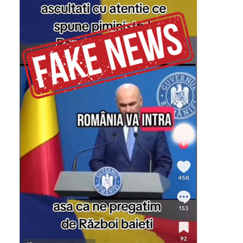 Clip fals manipulează opinia publică despre poziția României în conflictul din Ucraina