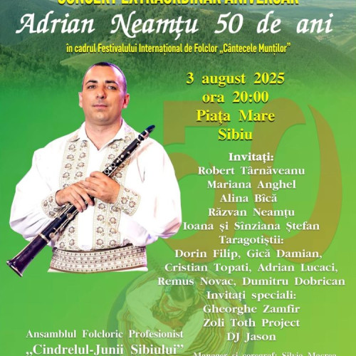 concert aniversar dedicat maestrului Adrian Neamtu la Sibiu în cadrul festivalului "Cântecele munților"