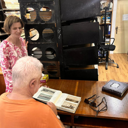 Vizită specială la biblioteca „V.A. Urechia”: un oaspete francez, pasionat de istoria Galațiului