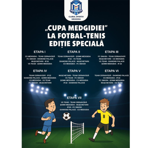 cs medgidia organizează cea de a IV-a ediție a turneului de fotbal-tenis cu piciorul
