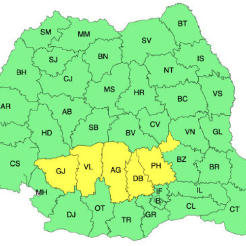 județe din nordul olteniei și munteniei, vizate de ploi puternice în noaptea de miercuri spre joi