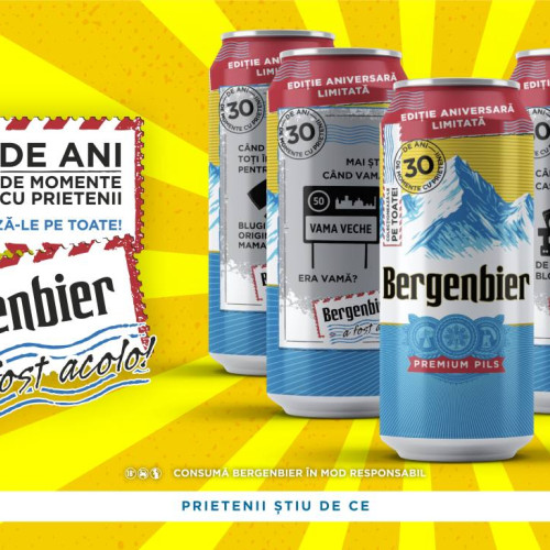 Bergenbier sărbătorește 30 de ani de prezență în România cu doze de colecție