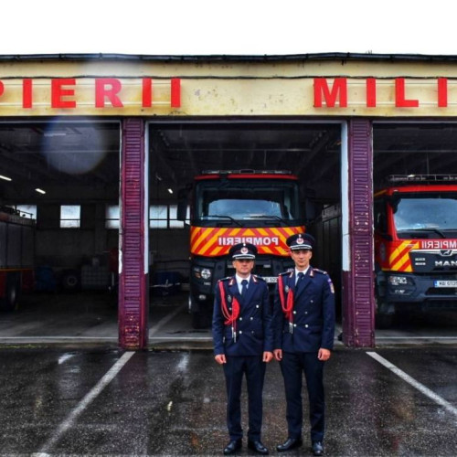 noii colegi ai inspectoratului pentru situații de urgență din Dâmbovița, primiți cu entuziasm