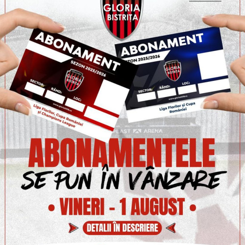 anunț privind preschimbarea abonamentelor la teraPlast arena și sediul clubului de pe strada Păcii