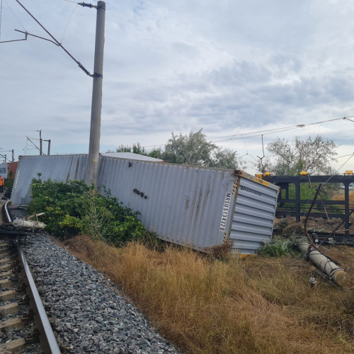 Accident feroviar între Lazu și Agigea: tren de marfă deraiat, traficul suspendat