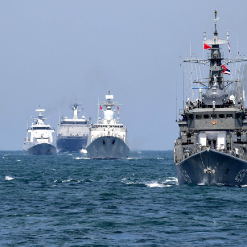 nave chineze intră în portul Vladivostok înainte de exerciții comune cu Rusia