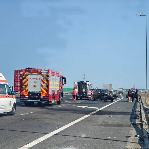 accident pe autostrada A2 aproape de Drajna Noua, judetul Calarasi
