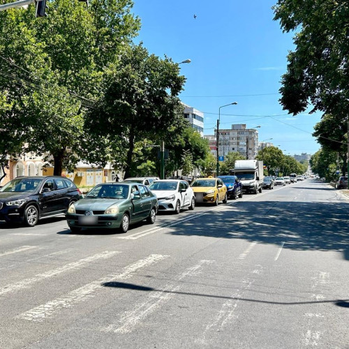 Lucrări de reabilitare pe bulevardul Tomis din Constanța