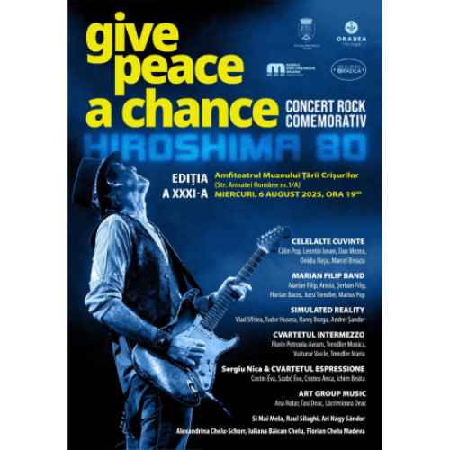 concertul "give peace a chance" la oradea, comemorare a 80 de ani de la bomba de la hiroshima