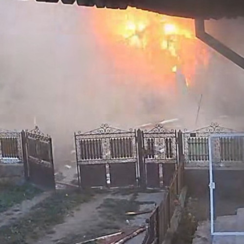 explozie și incendiu într-un magazin din satul Cojocaru, județul Dâmbovița
