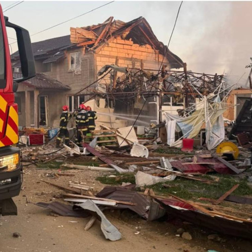 explozie și incendiu la magazinul din satul Cojocaru, județul Dâmbovița