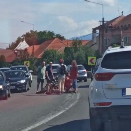 Accident rutier în Unirea: motociclist rănit ușor
