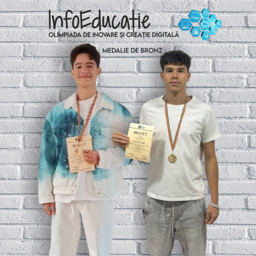 doi elevi din targu jiu, medaliați la olimpiada națională de inovare digitală