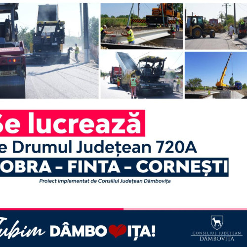 Continuă lucrările de modernizare pe DJ 720A din Dambovița
