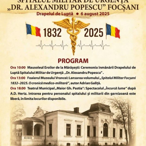 moment special dedicat istoriei spitalului militar din focșani