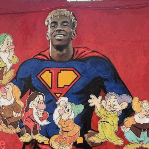 Pictură murală dedicată lui Lamine Yamal din Barcelona vandalizată