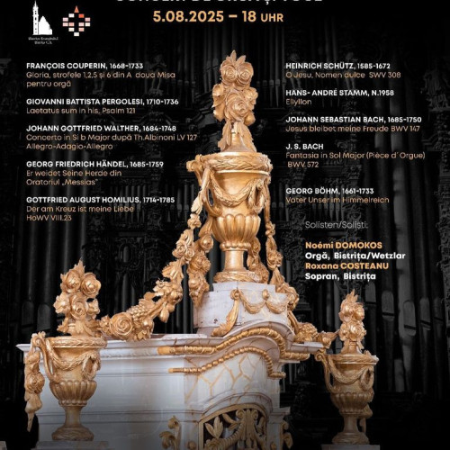 Concert programat marți, 5 august, la ora 18:00