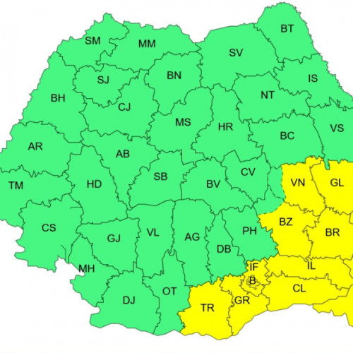 Galatiul, sub cod galben de caniculă și disconfort termic