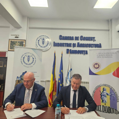 Camera de Comerț și Baroul Dâmbovița au semnat un protocol de colaborare pentru dezvoltarea economică și juridică
