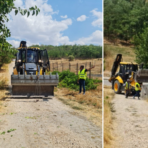 Startul lucrărilor pentru rețeaua de apă în satul Floriile, Zona 1