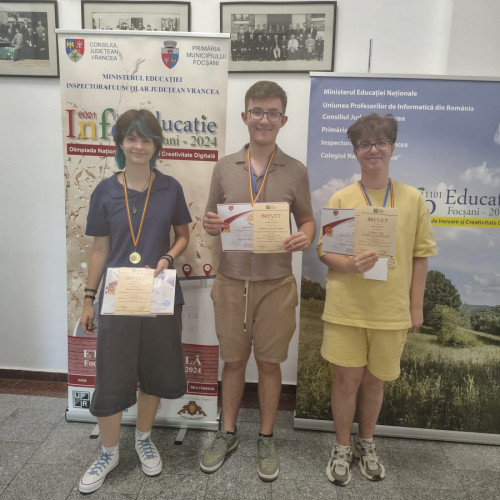 Palmaresul olimpic al județului Galați a fost îmbogățit, după ce patru tineri entuziaști au realizat roboti cu care s-au remarcat la Etapa Națională a Olimpiadei de Inovare și Creatie Digitală, desfășurată la Focșani, în perioada 28 iulie - 1 august. În cadrul competiției, două echipe formate din elevi de la Centrul Județean de Excelență Galați au obținut medalii de bronz.