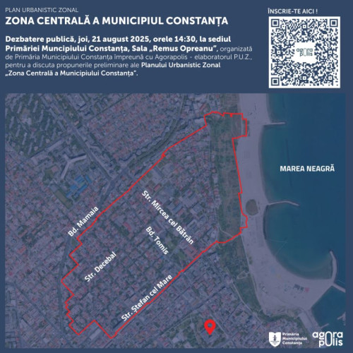 Primăria Constanța organizează o dezbatere publică despre planificarea urbanistică