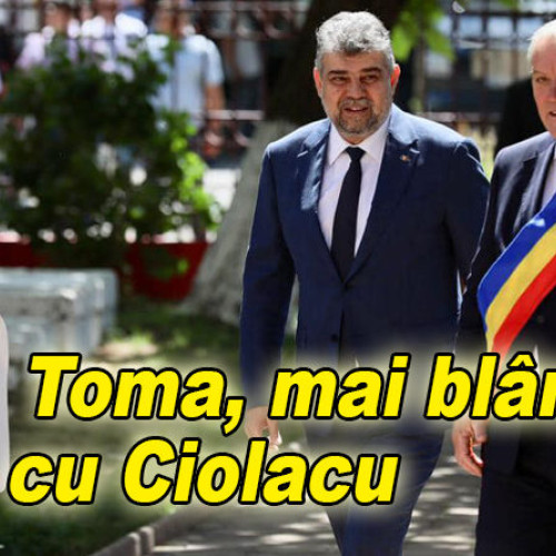 Toma despre candidatura lui Marcel Ciolacu: "Ar face treaba mai buna la Buzău ca la București"